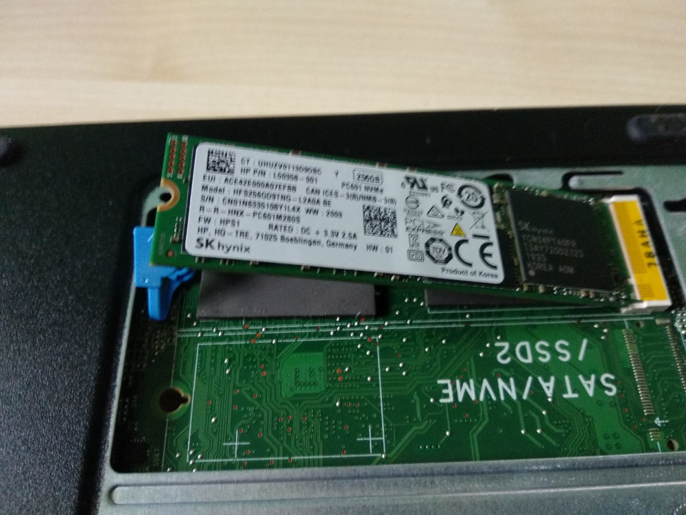 Entfernen der alten NVME