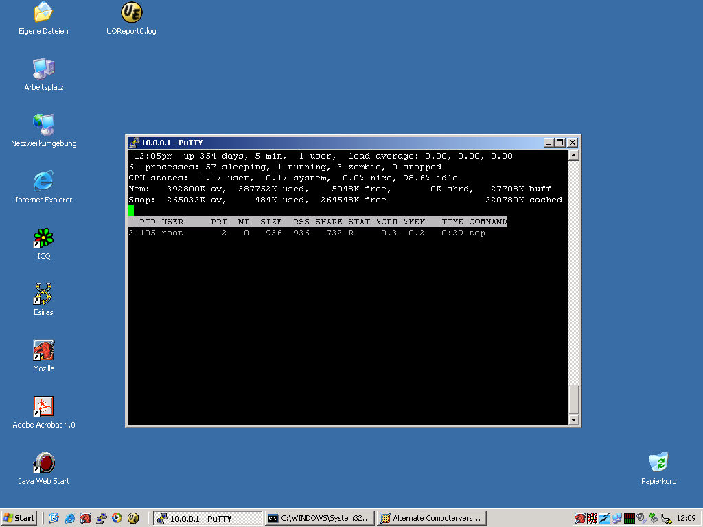 Bild von 354 Tagen Uptime
